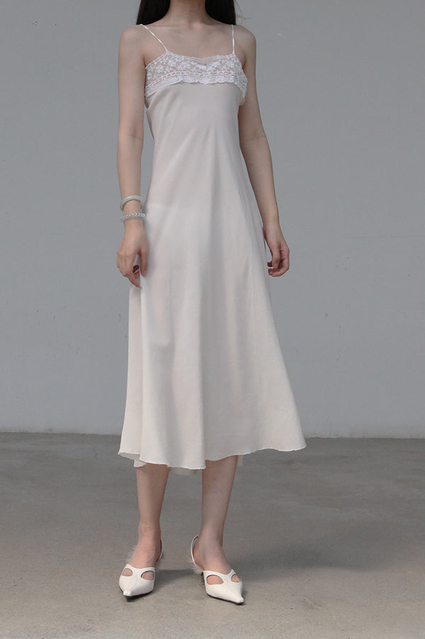 Marc le bihan slip dress 21206-E21 WHITE